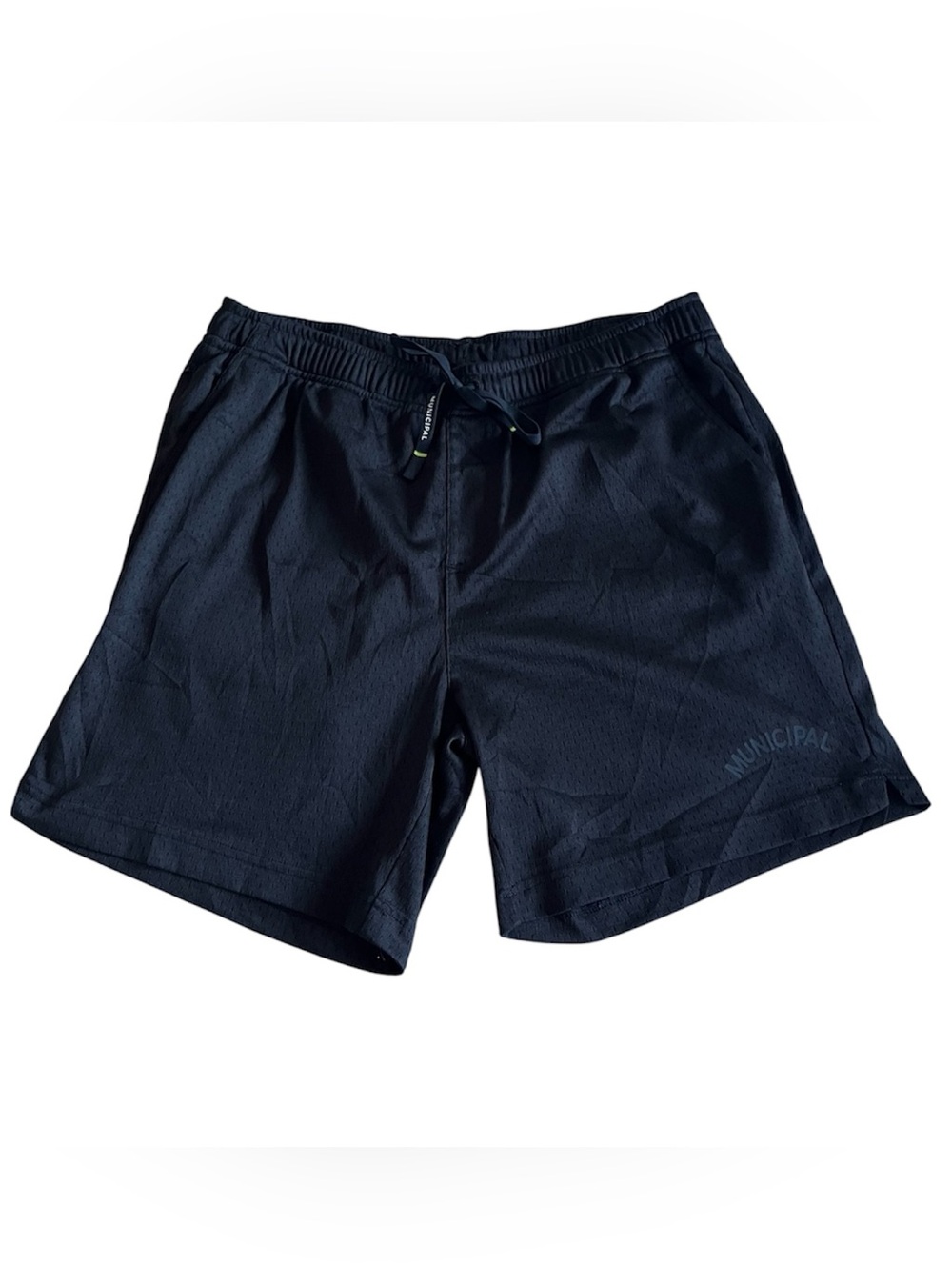 Municipal Sport Mesh Field Shorts Mens Large Black 7” Athletic Shorts